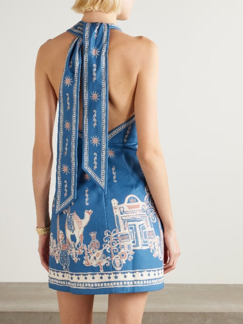 Alémais Acacia printed halterneck cotton minidress - Picture 2 of 10